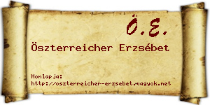 Öszterreicher Erzsébet névjegykártya